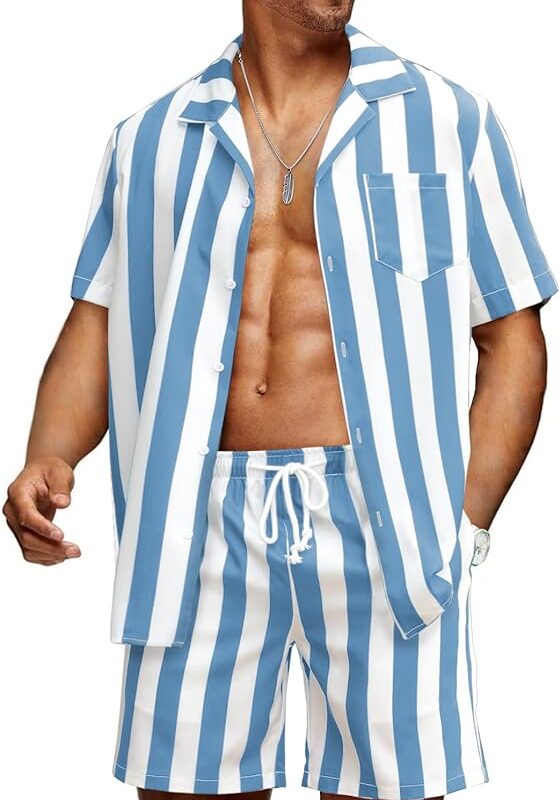 JMIERR Men Hawaiian Matching Set